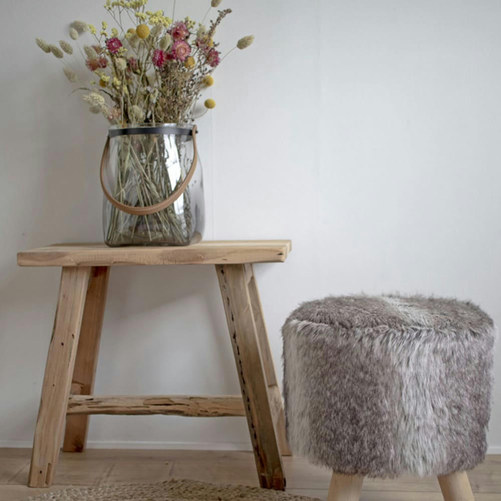 BARCELONA - Tabouret en teck H45cm naturel