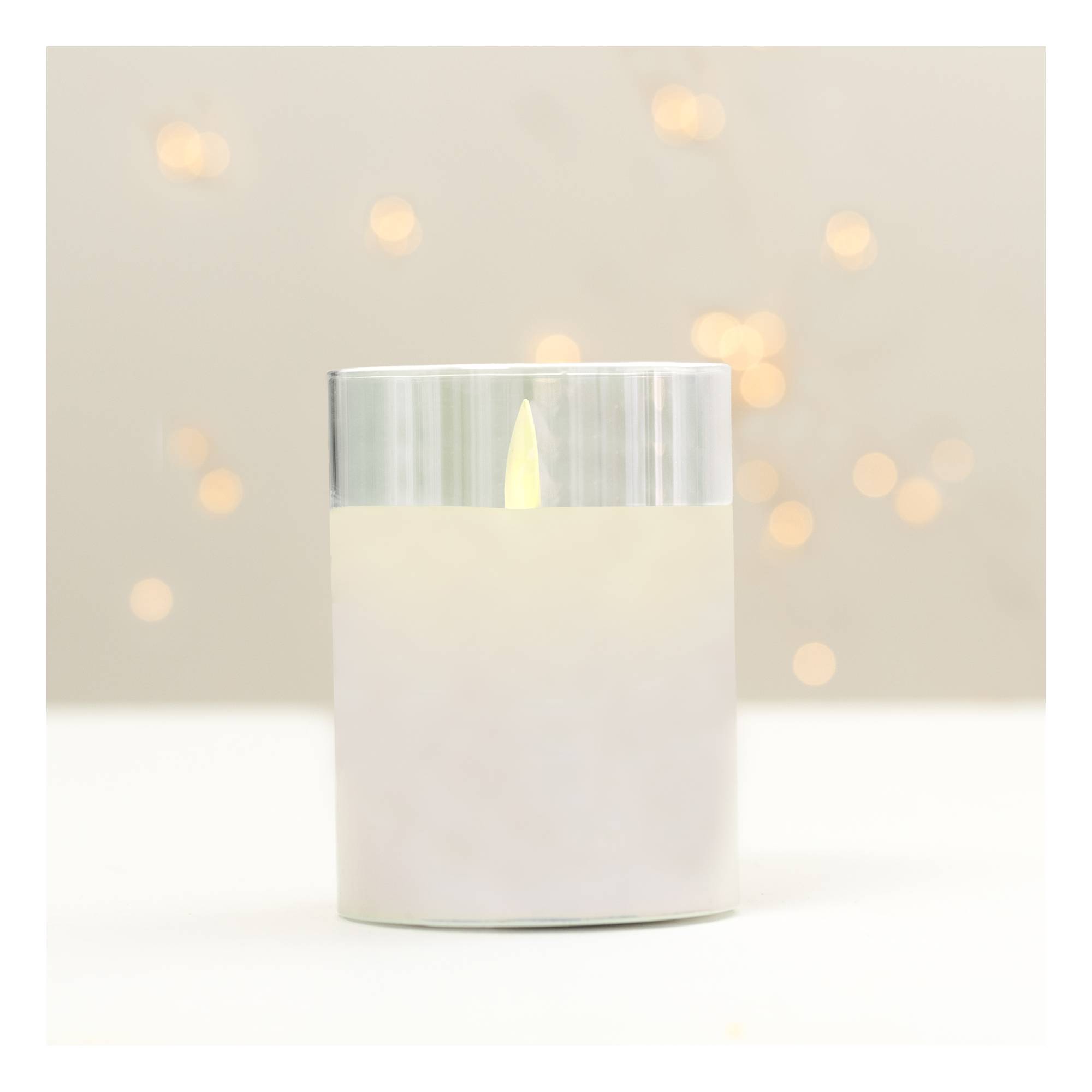 Cream LED Candle 10cm