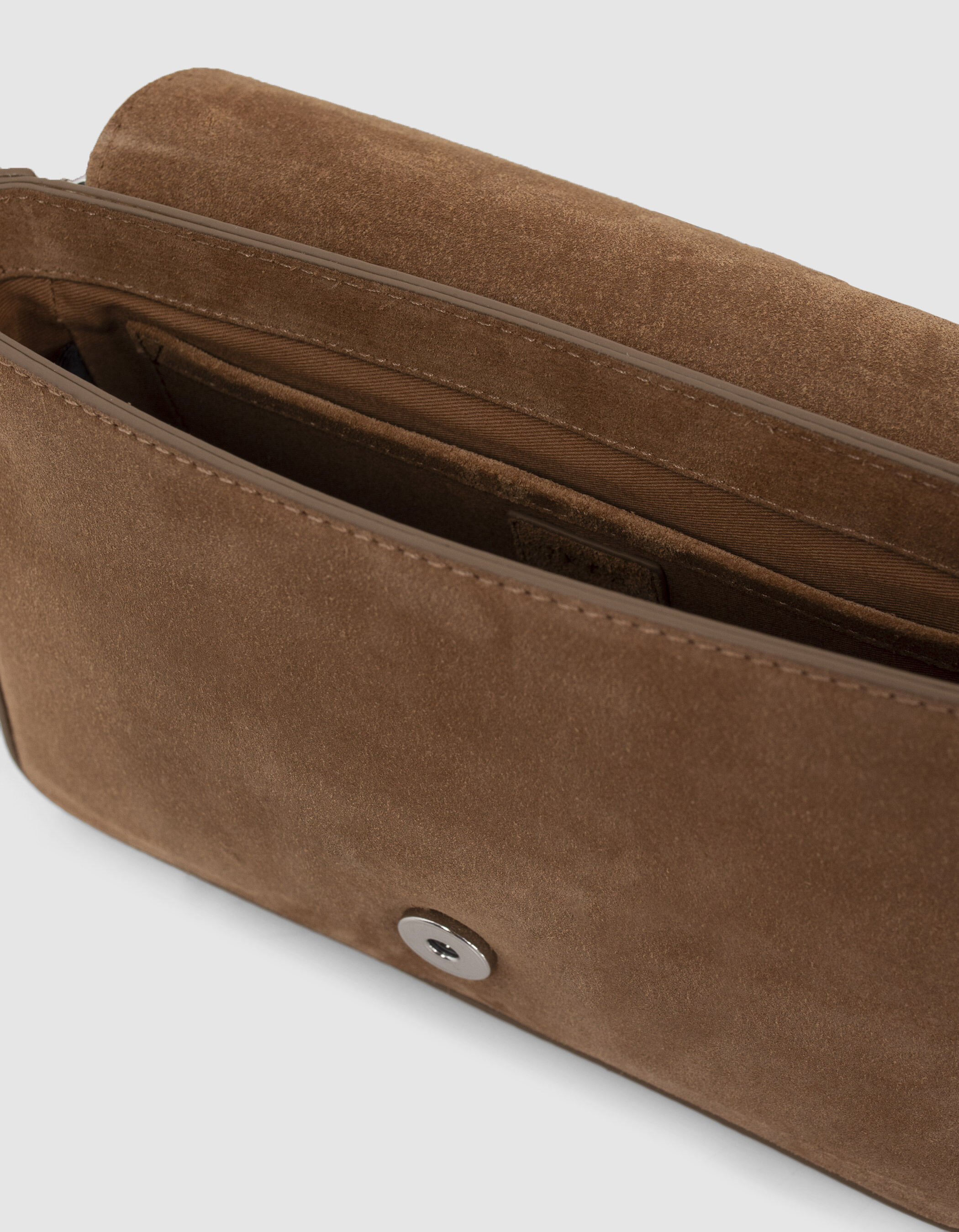 Sac Le 111 Staten Island camel cuir velours Femme