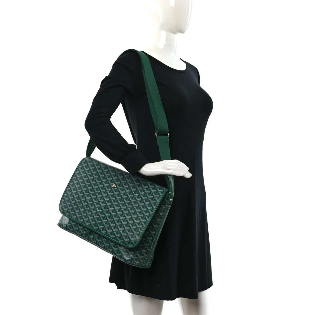 Goyardine Capetien Messenger Bag Green