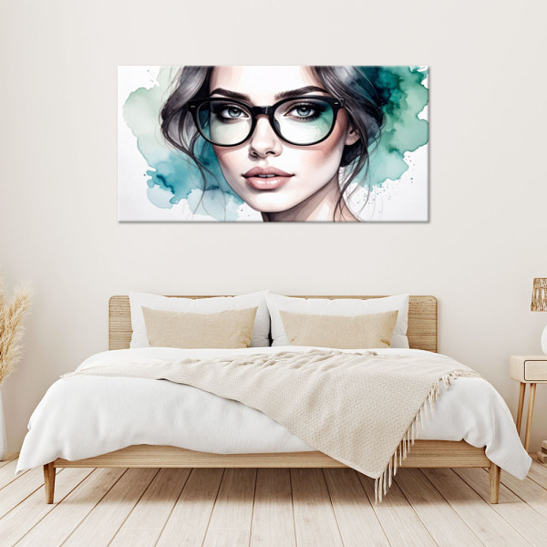 Obraz do sypialni salonu biura, Dziewczyna Kobieta 80x40
