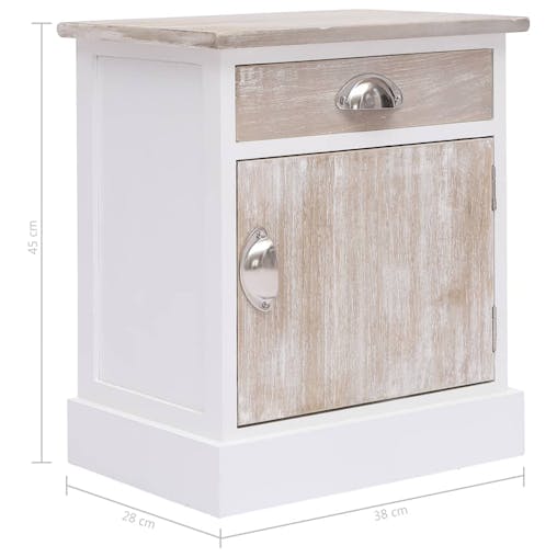 NNEVL Bedside Cabinets 2 pcs 38x28x45 cm Paulownia Wood