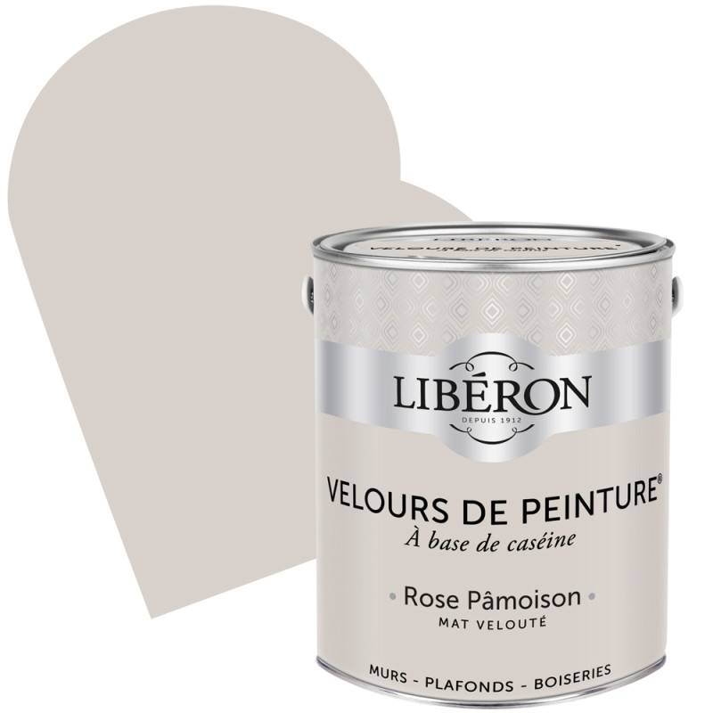 Peinture Velours de Peinture rose pamoison mate 2,5 L LIBERON