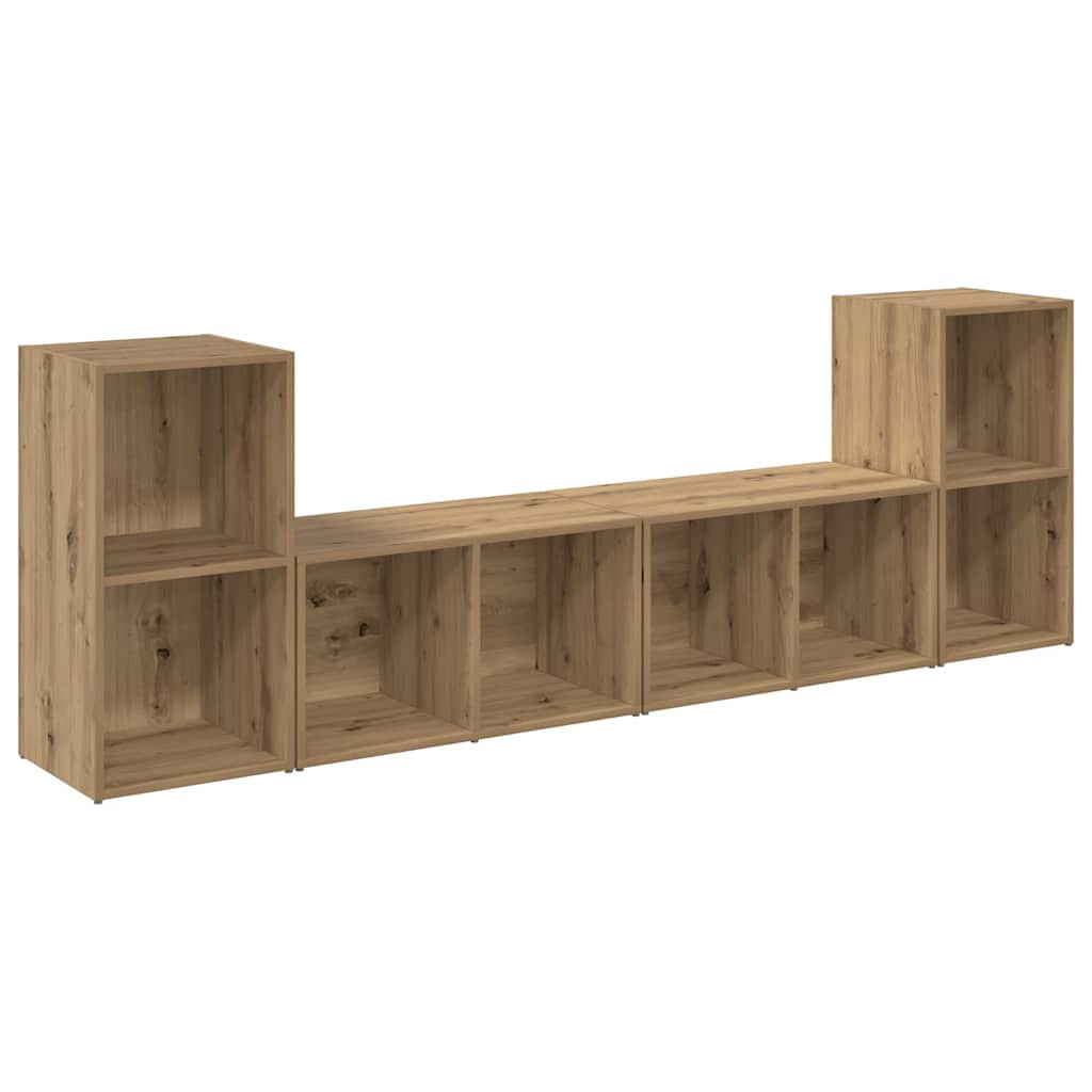 Zestaw szafek RTV 4 szt. dąb artisan 37 x 35 x 72 cm