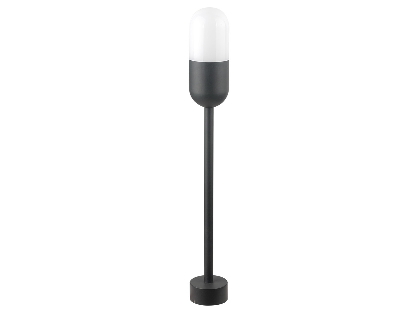 Lampa stojąca zewnętrzna Horten 60cm aluminiowa biało-czarna