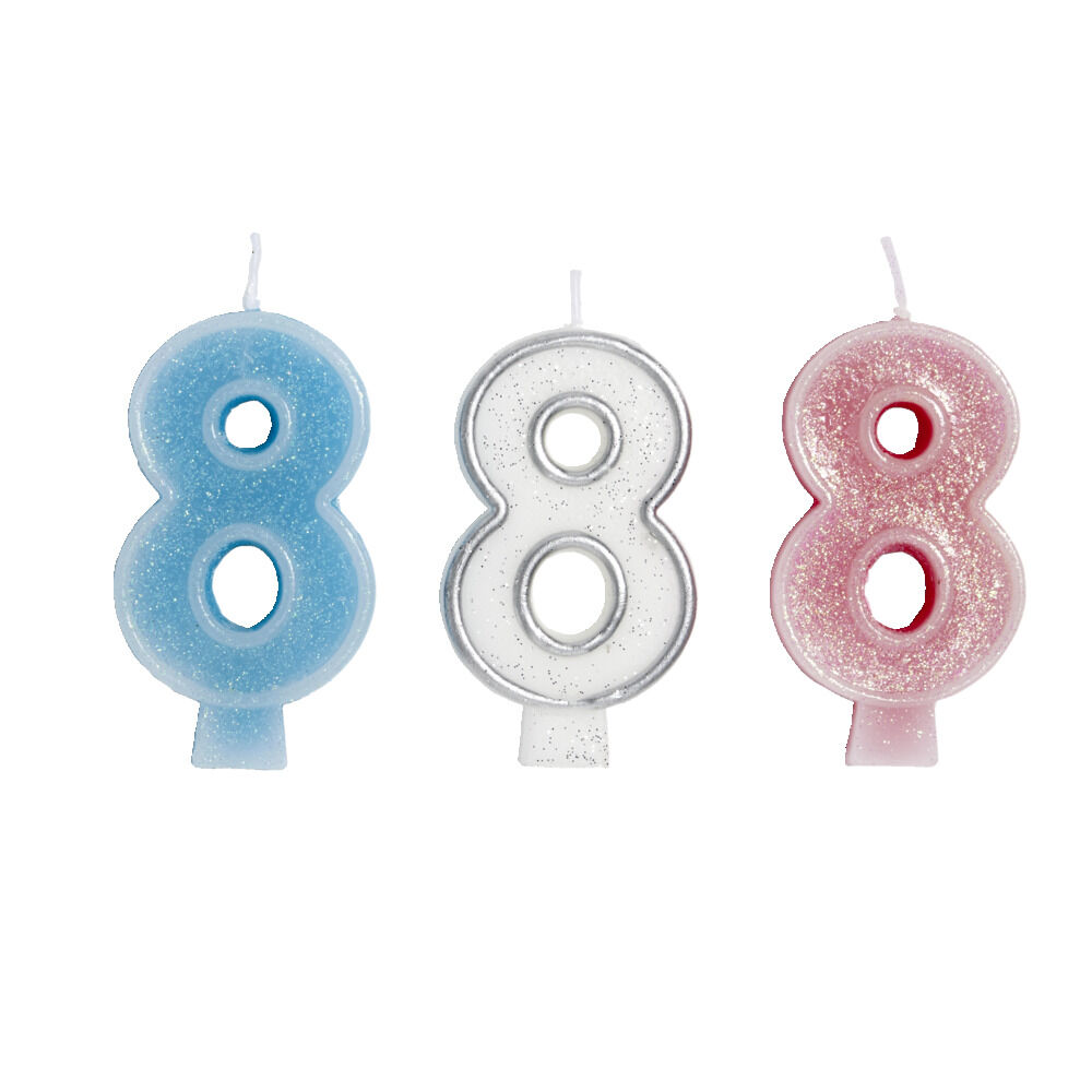 Bougie anniversaire chiffre 8
