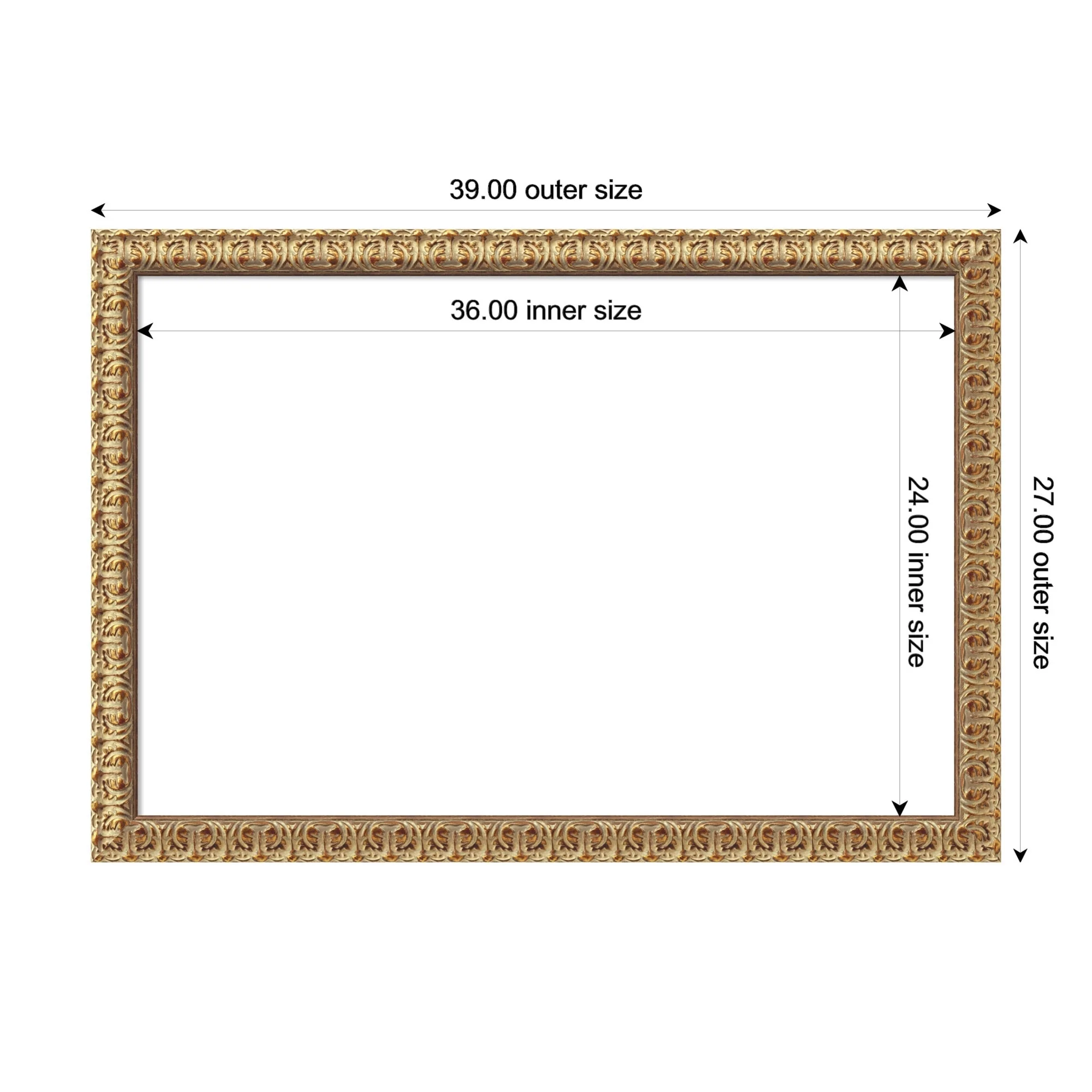 Amanti Art Florentine Gold Framed Dry Erase Magnetic Board