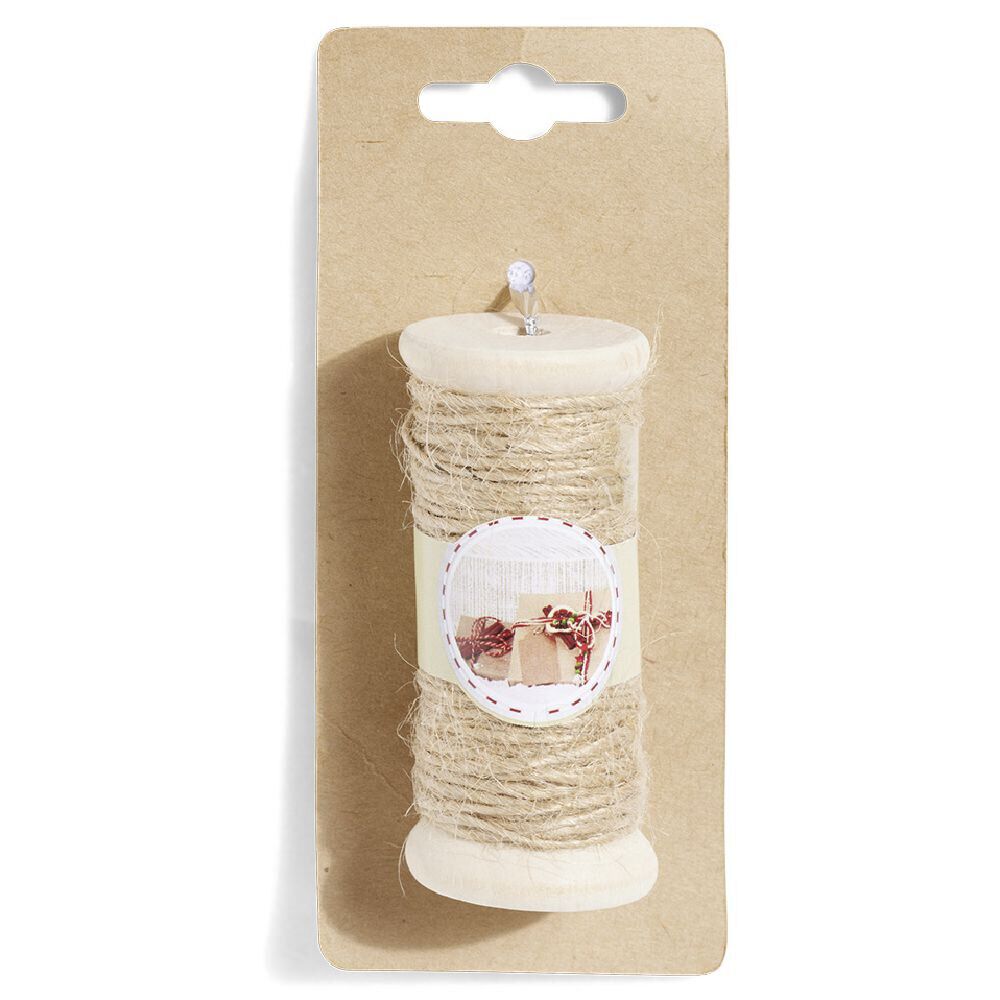 Rouleau fil de jute marron 15m