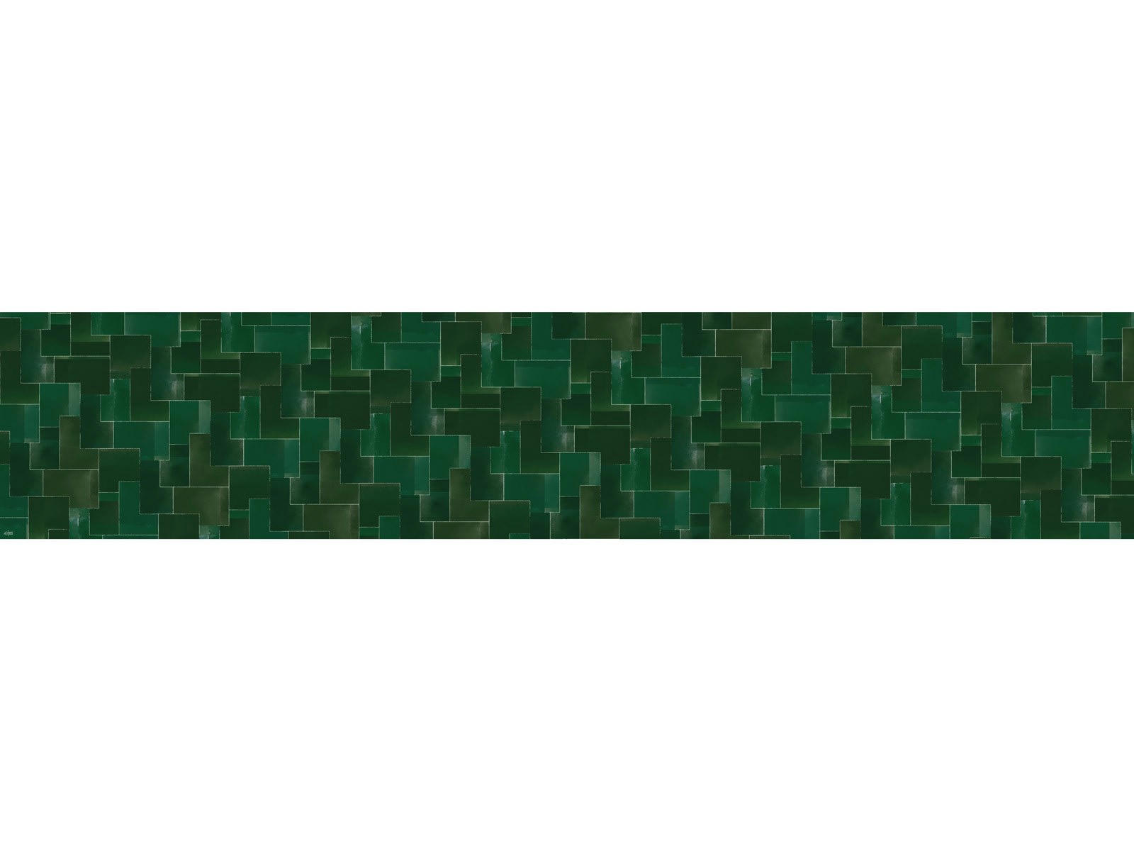 ZELLIGE - Crédence adhésive vert émeraude 400x40cm