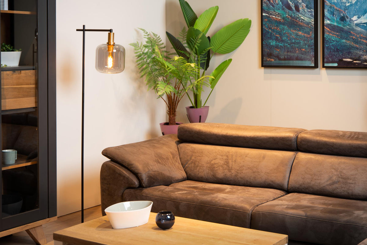 Lucide vloerlamp JOANET - 1xE27 - Fumé