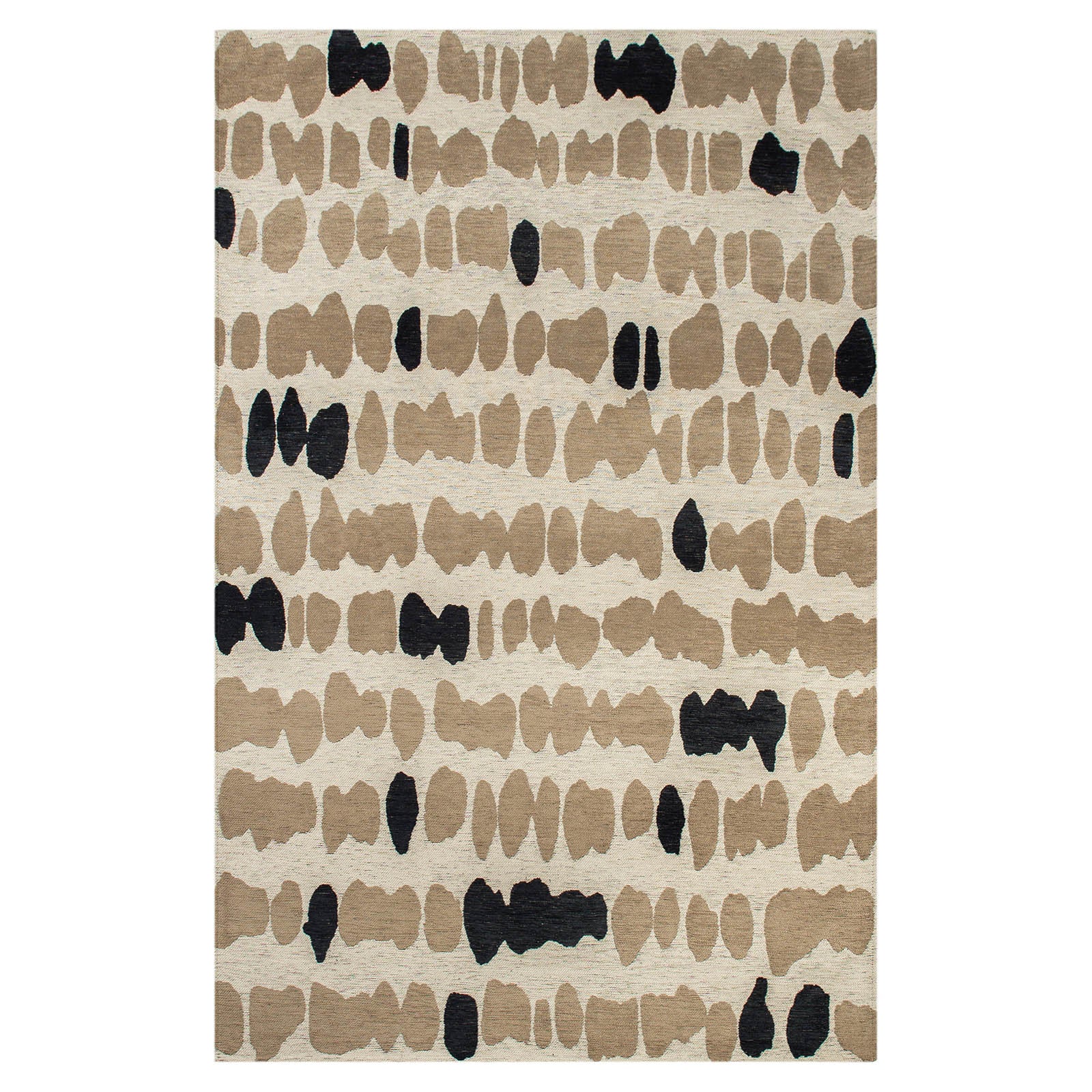 Lola&Moi vloerkleed Men In Black - zwart - 200x280cm