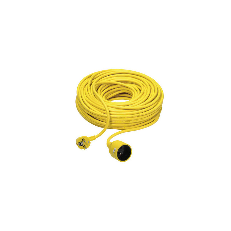 Allonge électrique en PVC jaune 3G1.5 40 m PROFILE