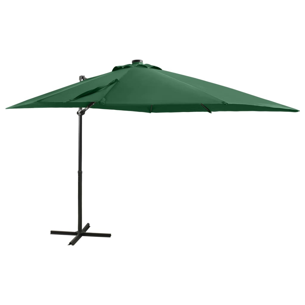 Parasol wiszący Zielony 250 cm vidaXL