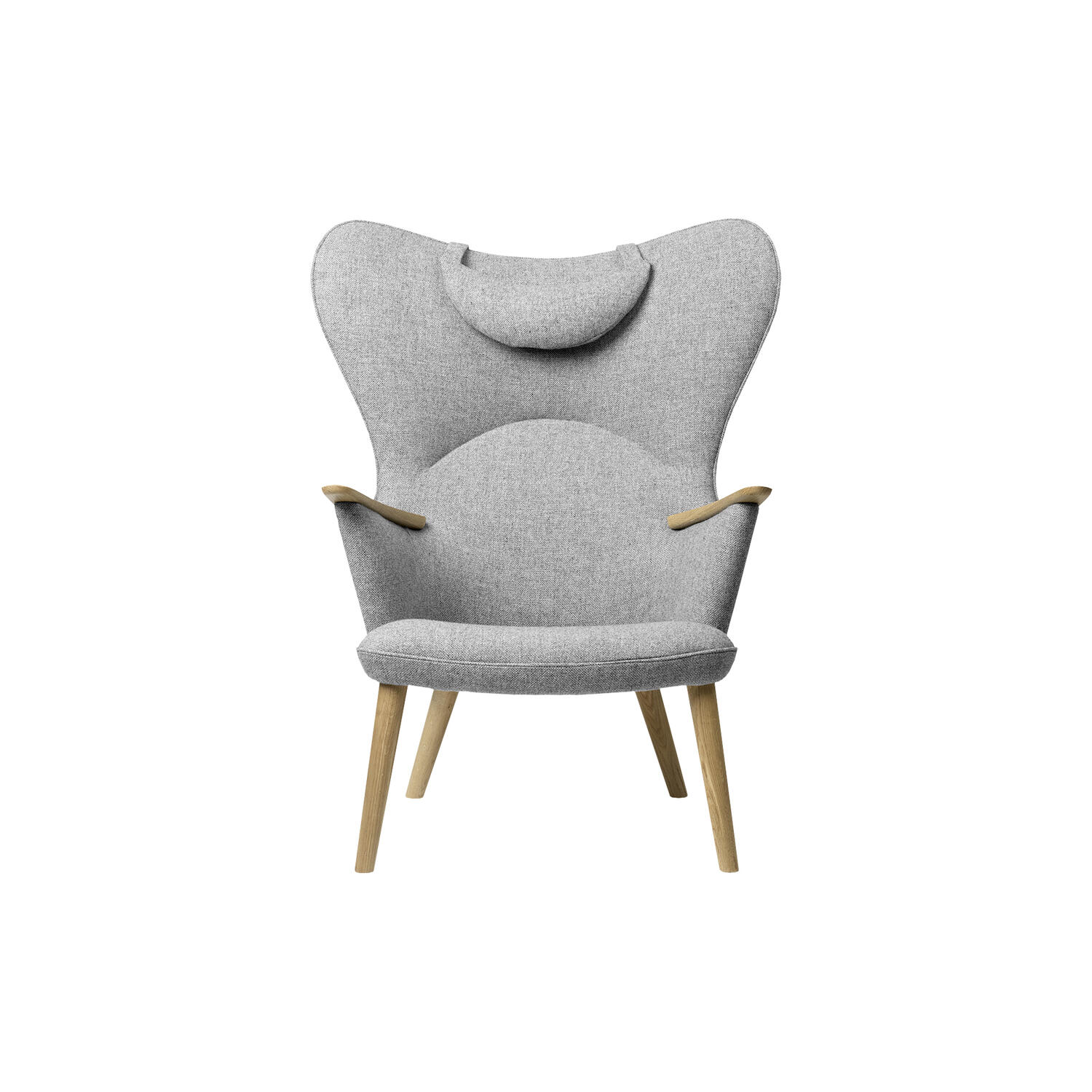 CH78 Mama Bear loungestol, light grey/olieret eg