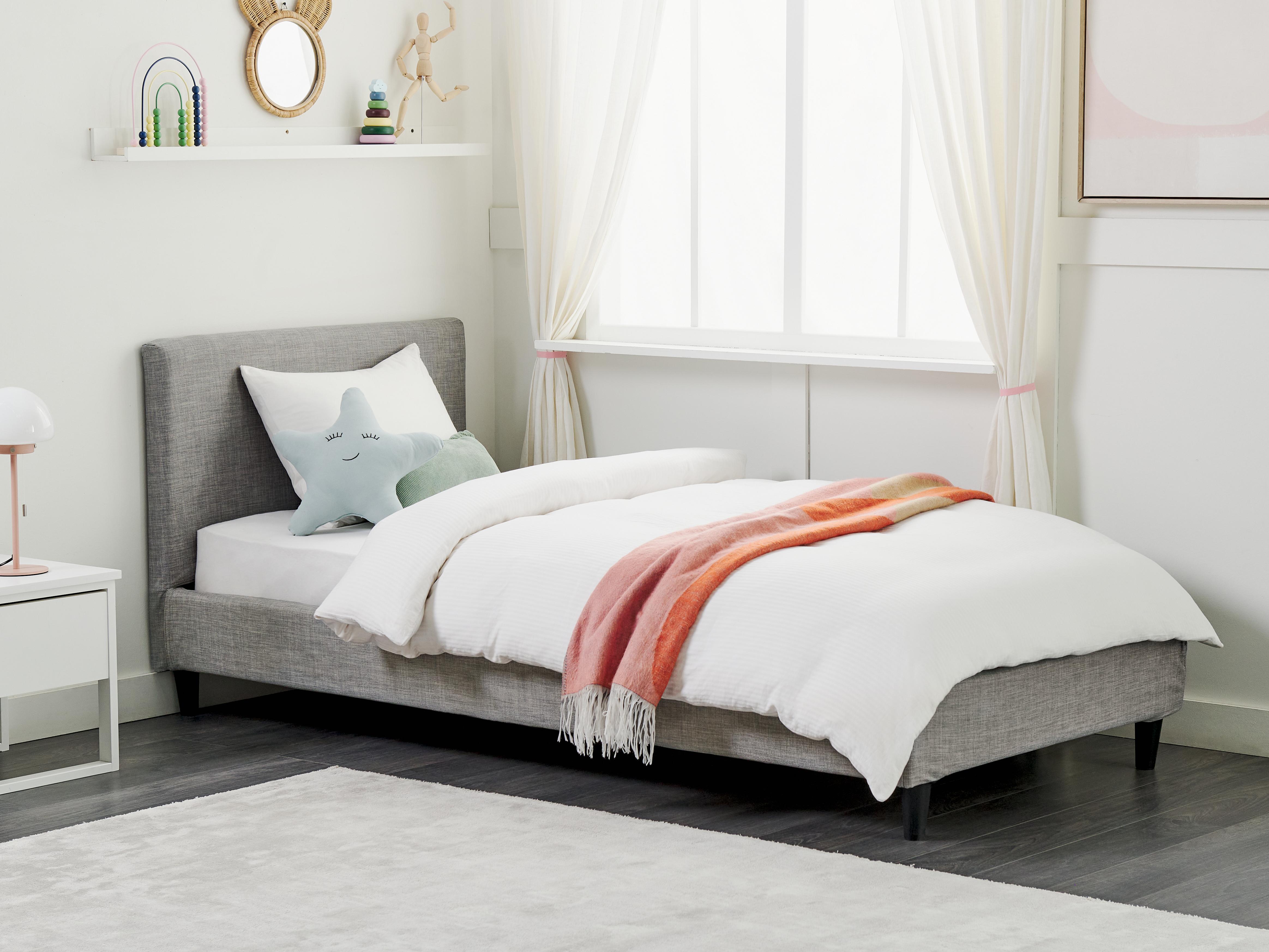 Bed Frame Cover FITOU 90 x 200 cm Light Grey