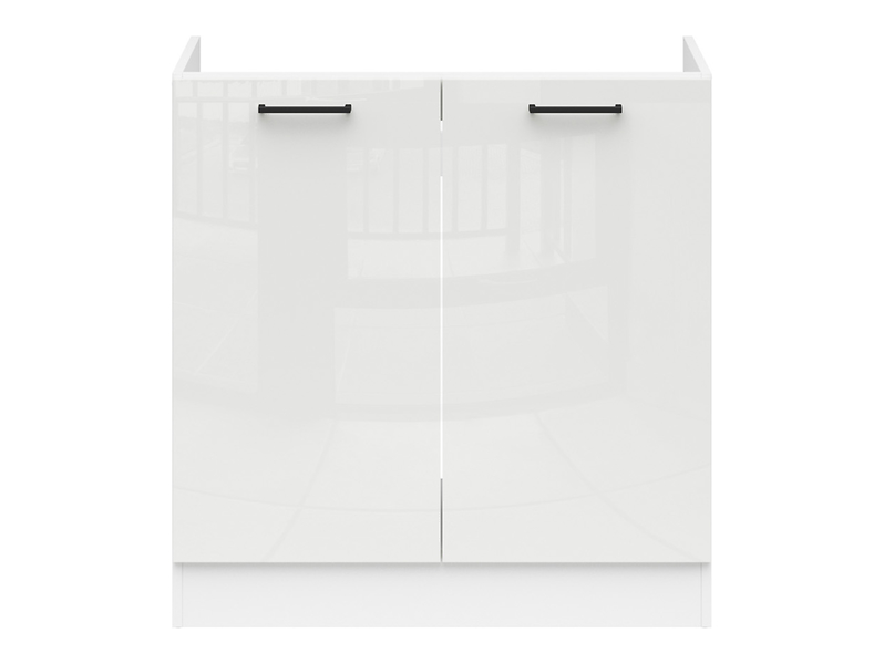 Szafka kuchenna pod zlewozmywak Junona Line 80 cm kredowy połysk