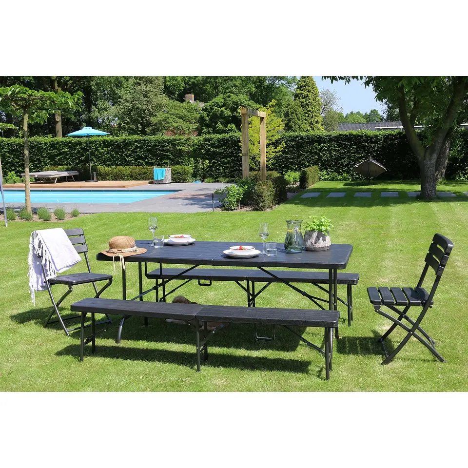 ERRO Tuinbank inklapbaar - 180cm - houtlook