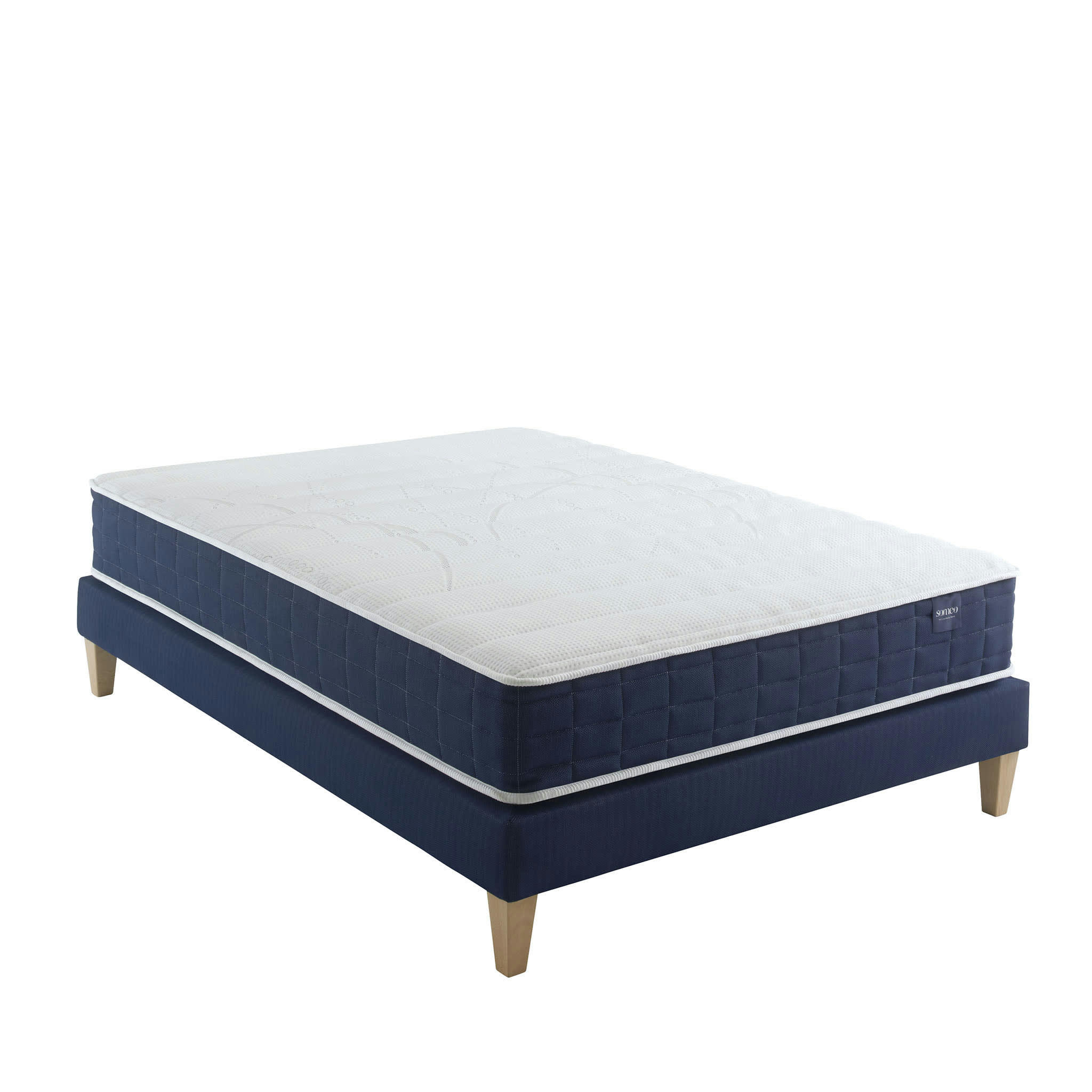 REVE 400 - Ensemble matelas ressorts, sommier et pieds 140x200