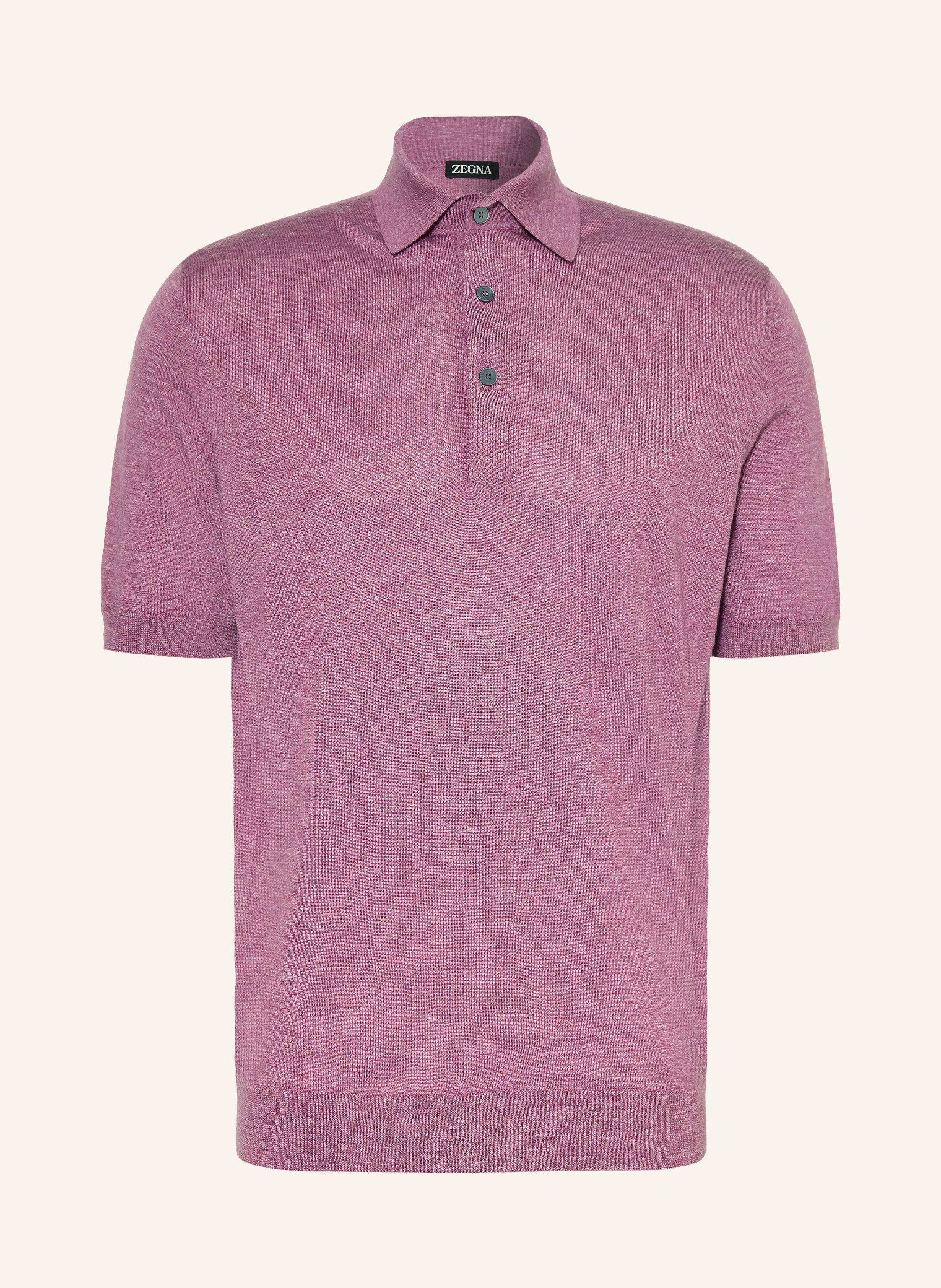 ZEGNA Strick-Poloshirt mit Seide und Cashmere
