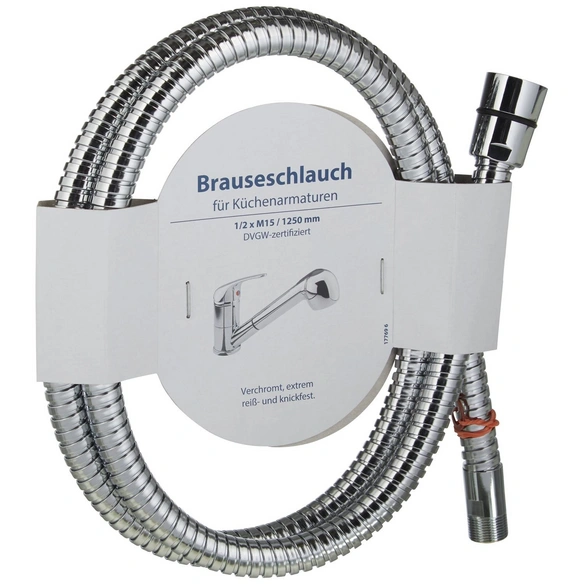 Geschirrbrauseschlauch, Länge: 1,25 m, Messing