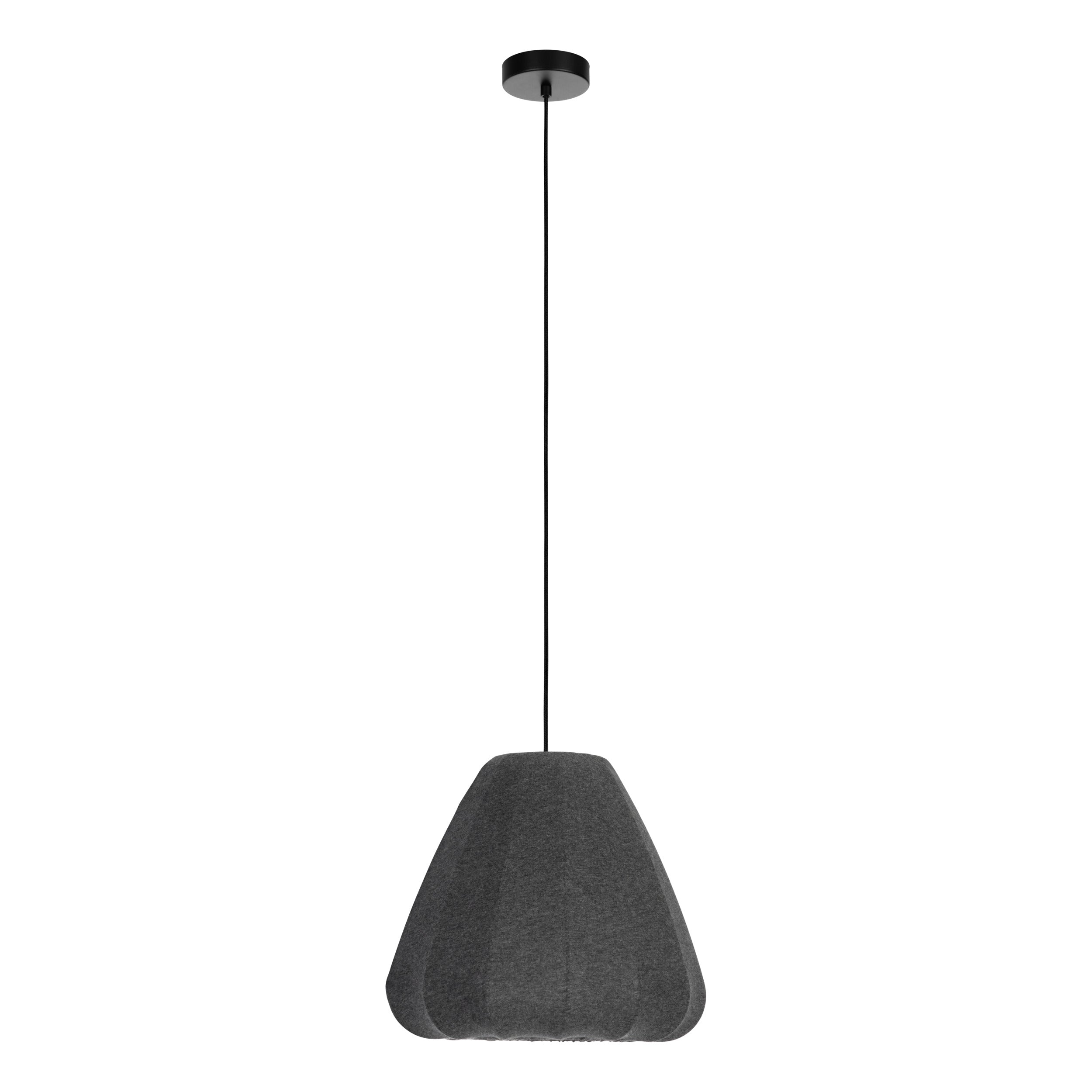 EGLO hanglamp Barlaston - e27 - ø 35 cm - zwart/grijs - uitwasbaar textiel
