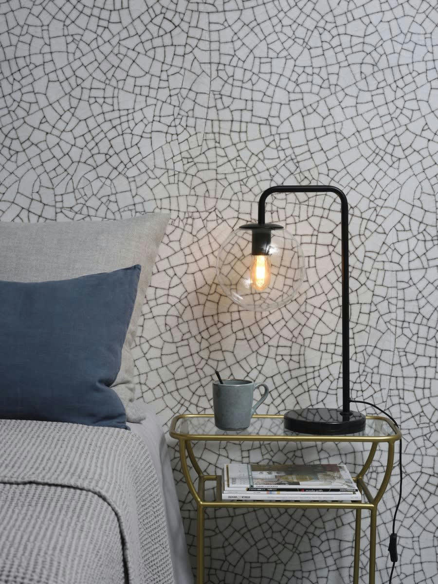 WARSAW - Lampe de table noire H53cm