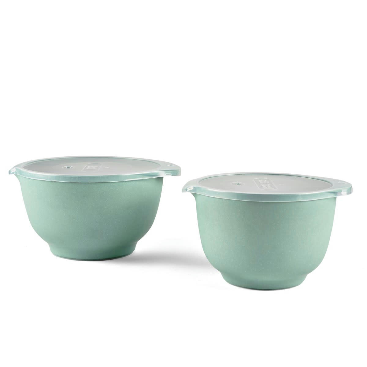 MARGRETHE - Ensemble saladiers en plastique bleu turquoise - Lot de 2