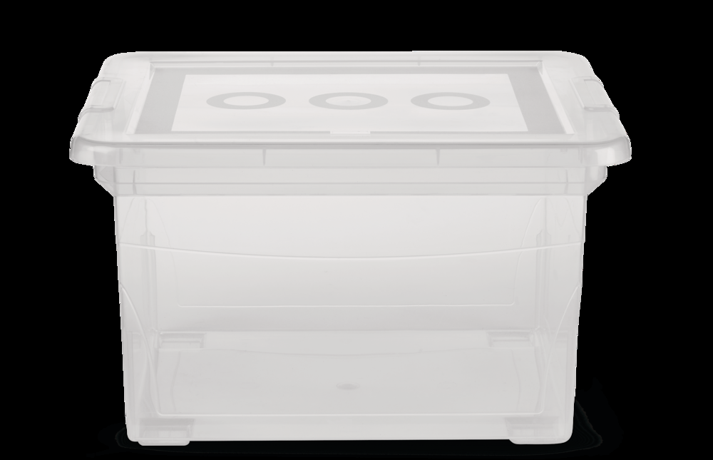 type A Clarity Transparent Storage Box with Lid, 32-L