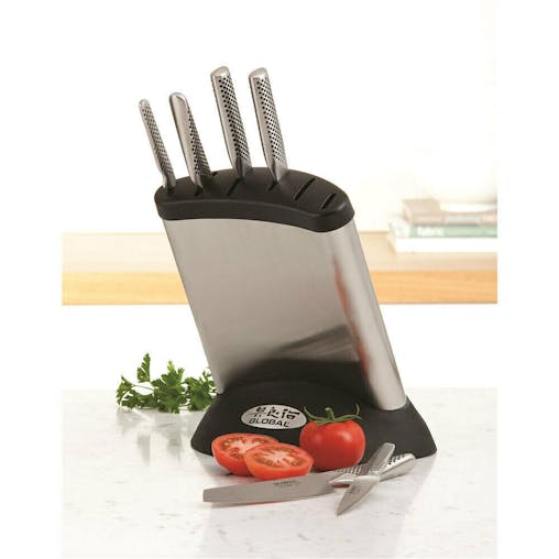 New Global Knives Synergy 7Pc Knife Block Set Stainless Steel Japanese