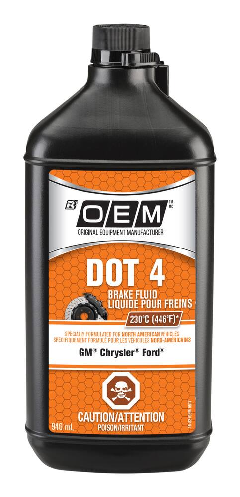 OEM DOT 4 Brake Fluid, Domestic, 946-mL
