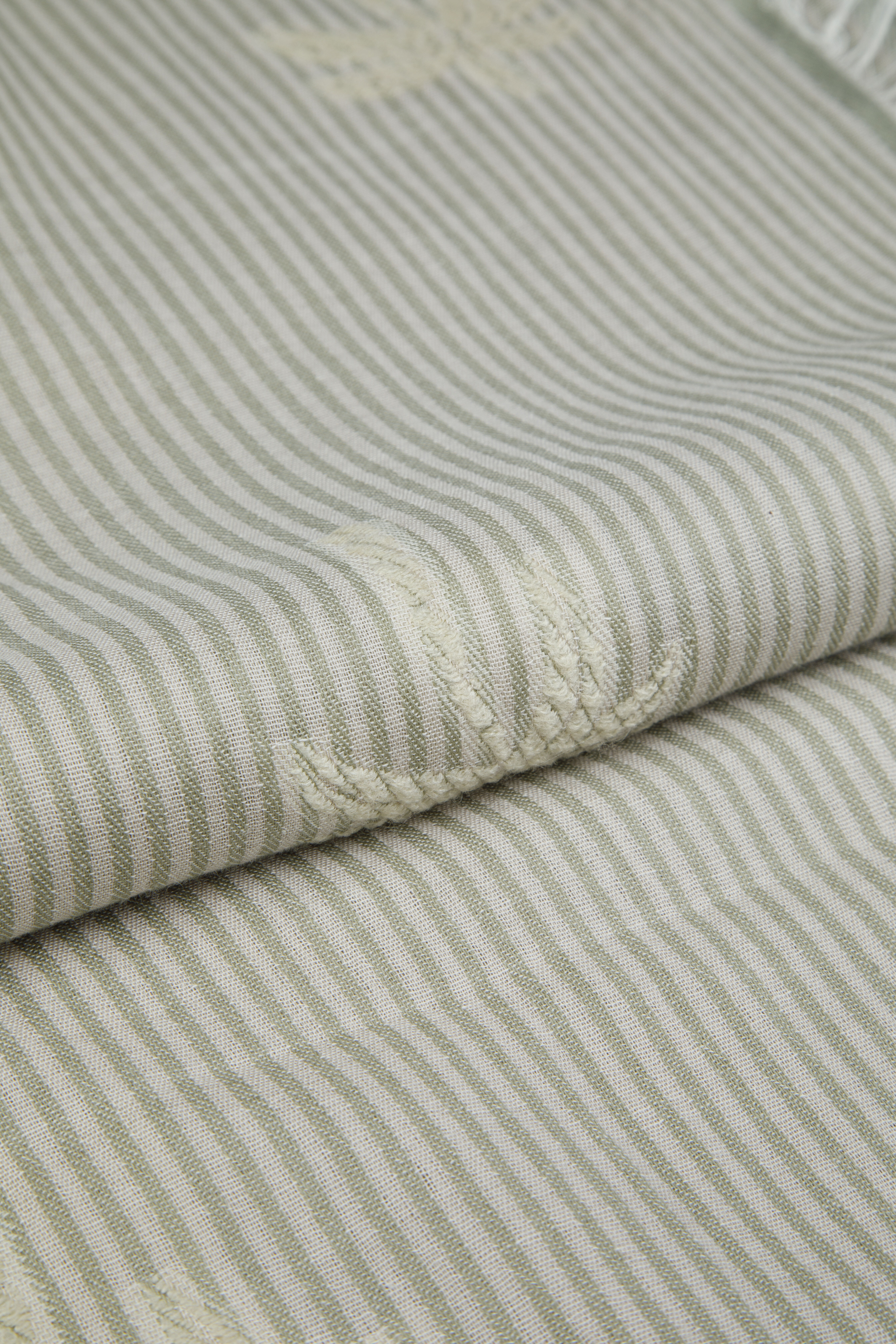 Foulard beige rayé jacquard motif palmiers Homme