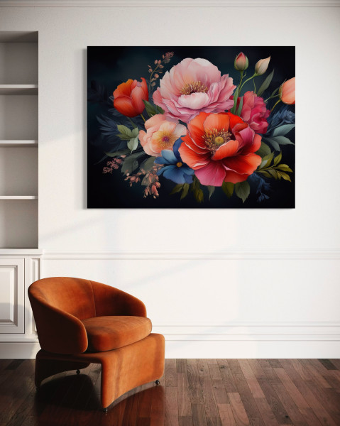 Feeby Obraz na płótnie, Kolorowe Kwiaty Rośliny 60x40