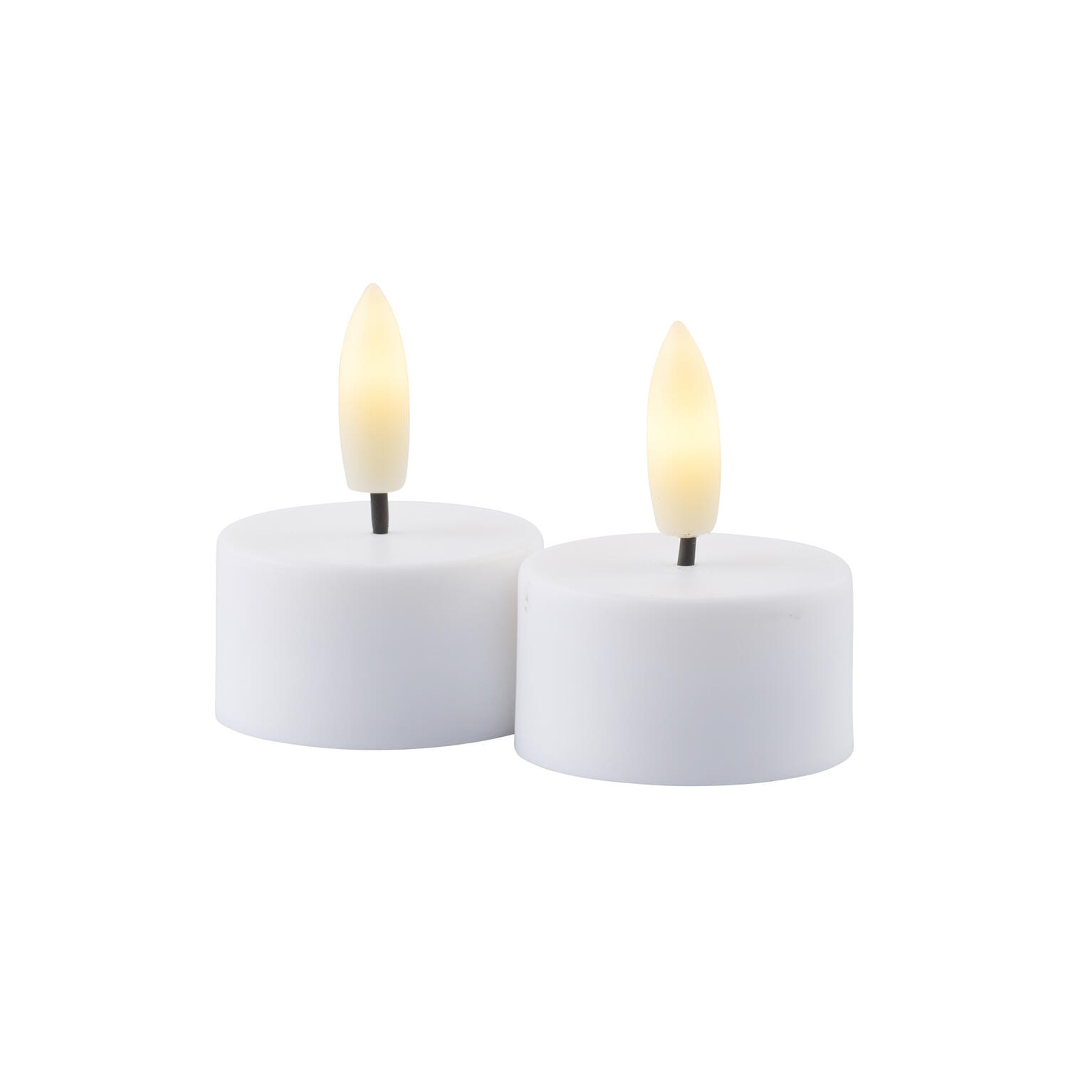 Sille genopladelige fyrfadslys 2 stk., white
