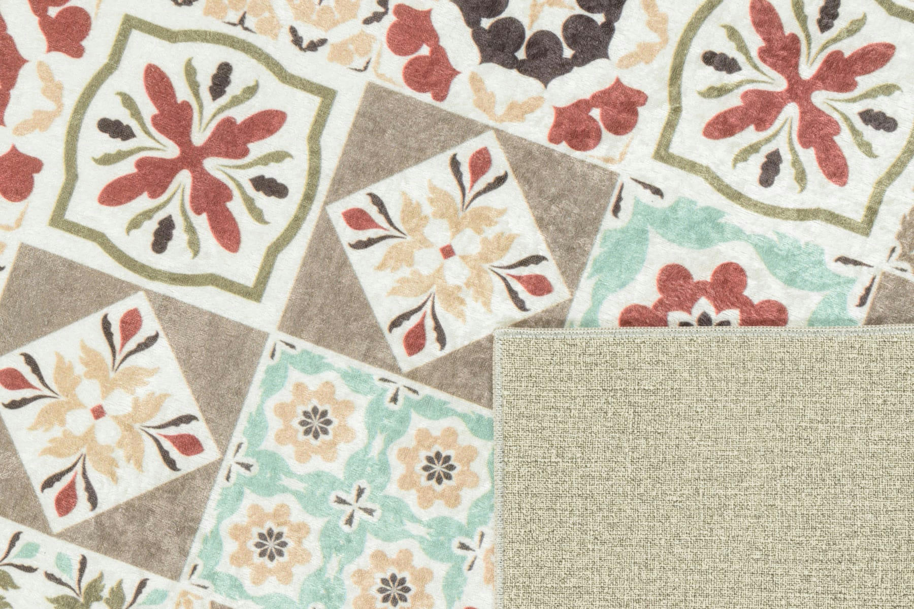 AZULEJO - Tapis de cuisine carreaux de ciment multicolore 80x150