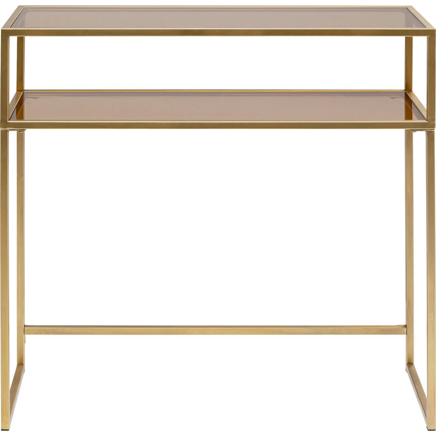 LOFT - Console en verre et acier doré