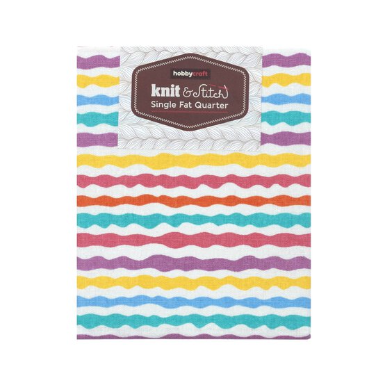 Bright WigglySingle Cotton Fat Quarter