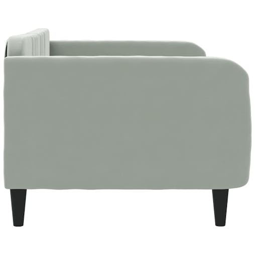 NNEVL Day Bed Light Grey 90x190 cm Velvet