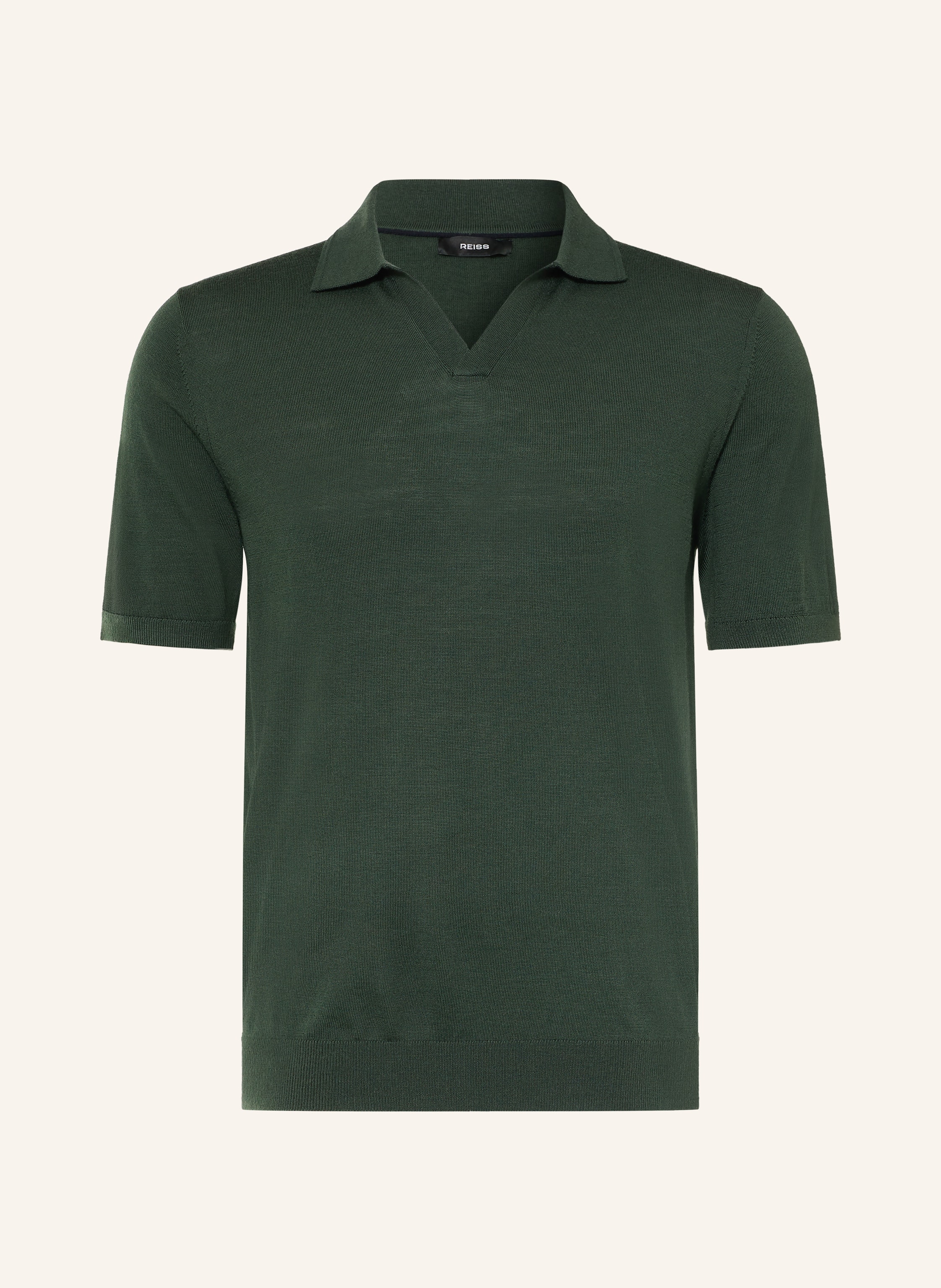 REISS Strick-Poloshirt DUCHIE aus Merinowolle