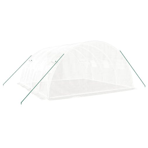 NNEVL Greenhouse with Steel Frame White 16 m&sup2; 4x4x2 m