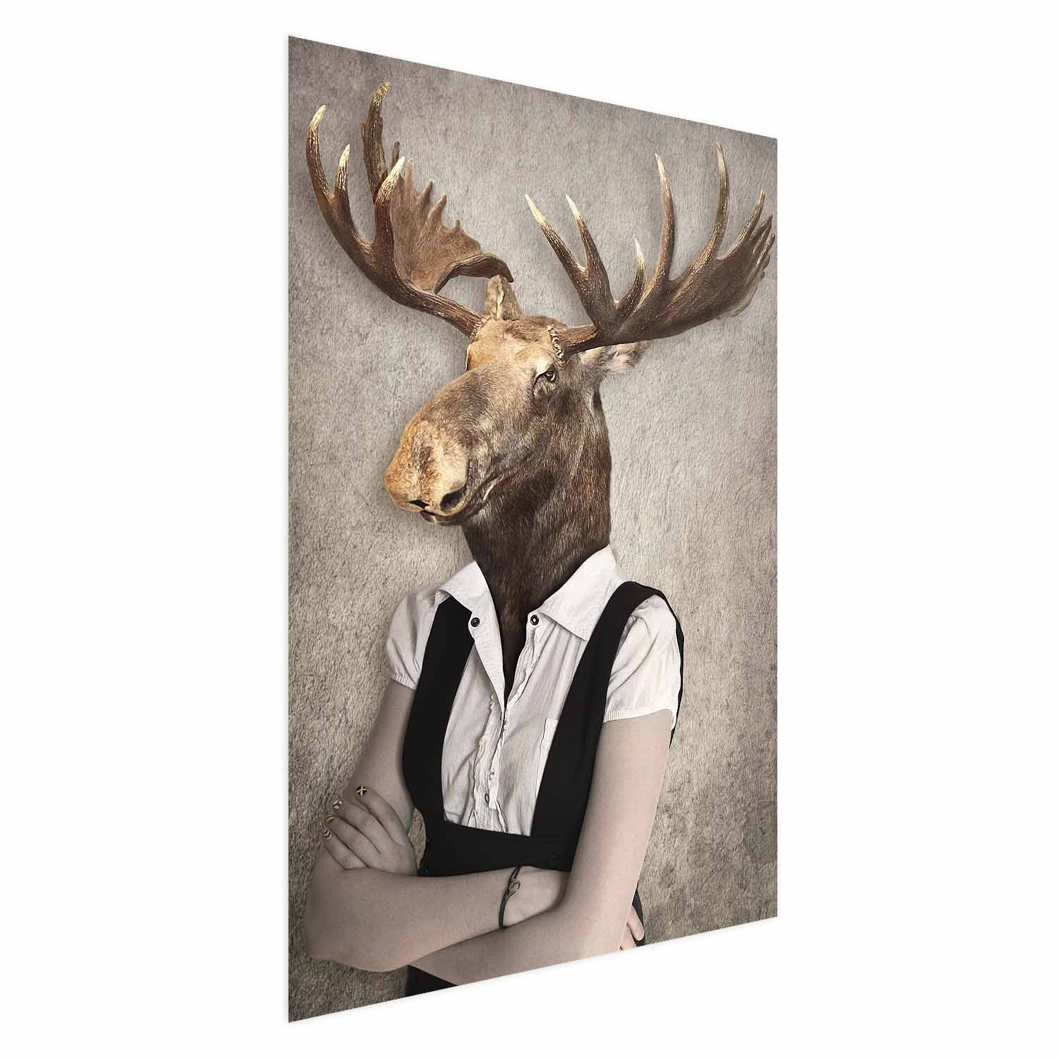 Plakat Łebski łoś 21x30 cm