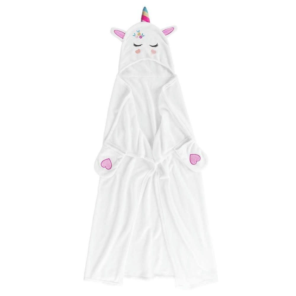 - Plaid capuche 100x120 cm flanelle brodée lilove