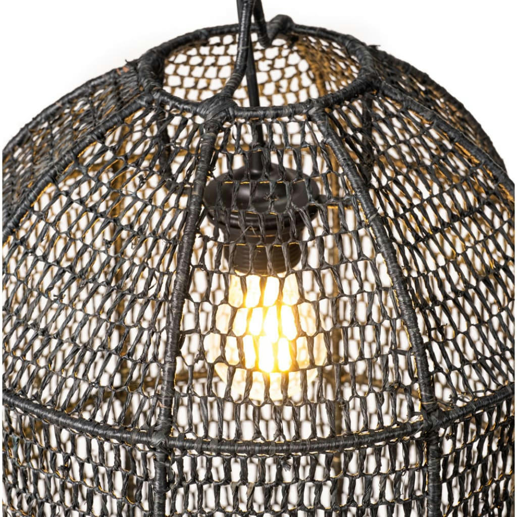 ACIANO NOIR - Suspension en raphia noir