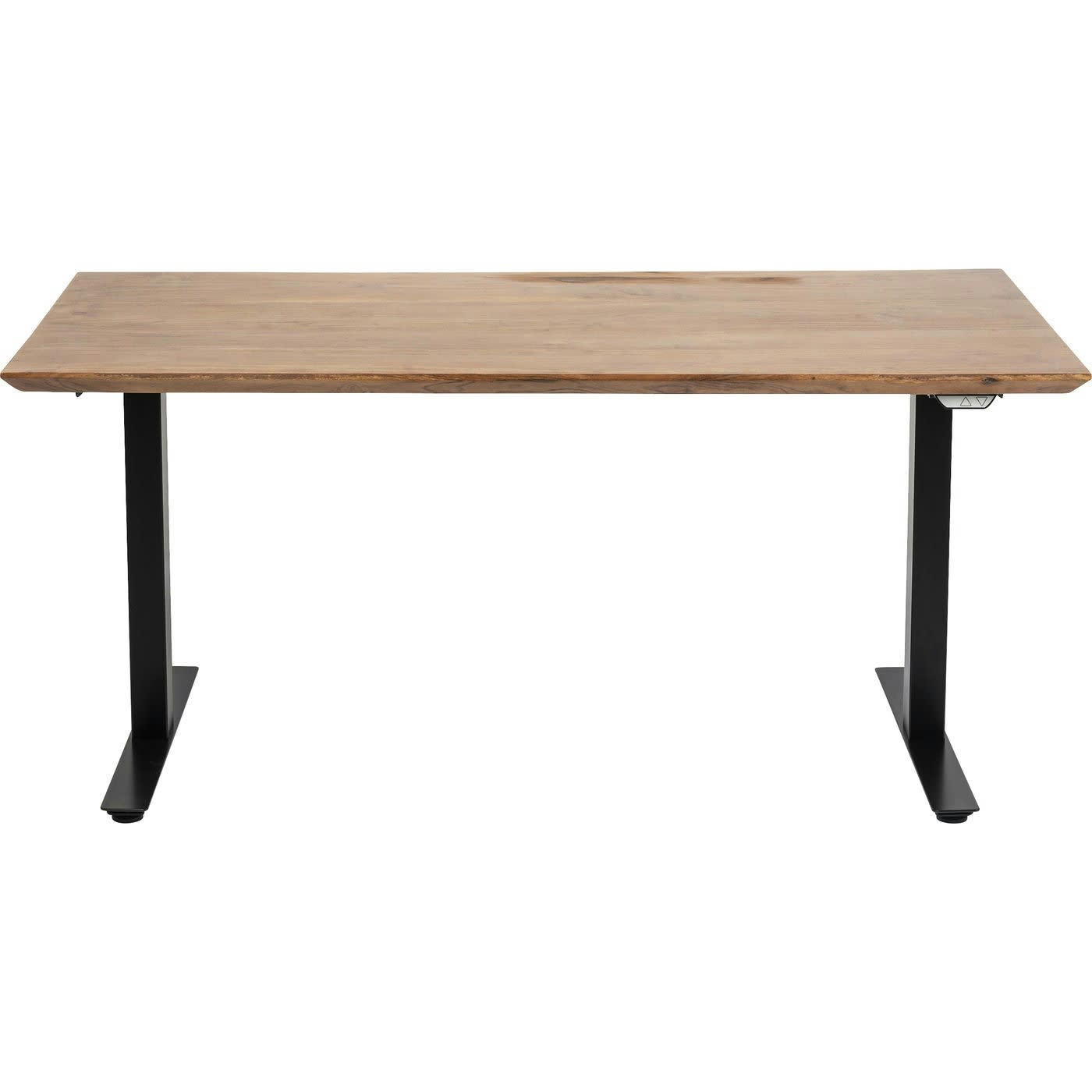 SMART - Bureau réglable assis-debout en acacia et acier noir L160