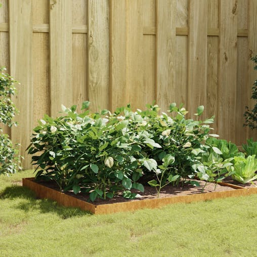 NNEVL Garden Raised Bed 100x100x18.5 cm Corten Steel
