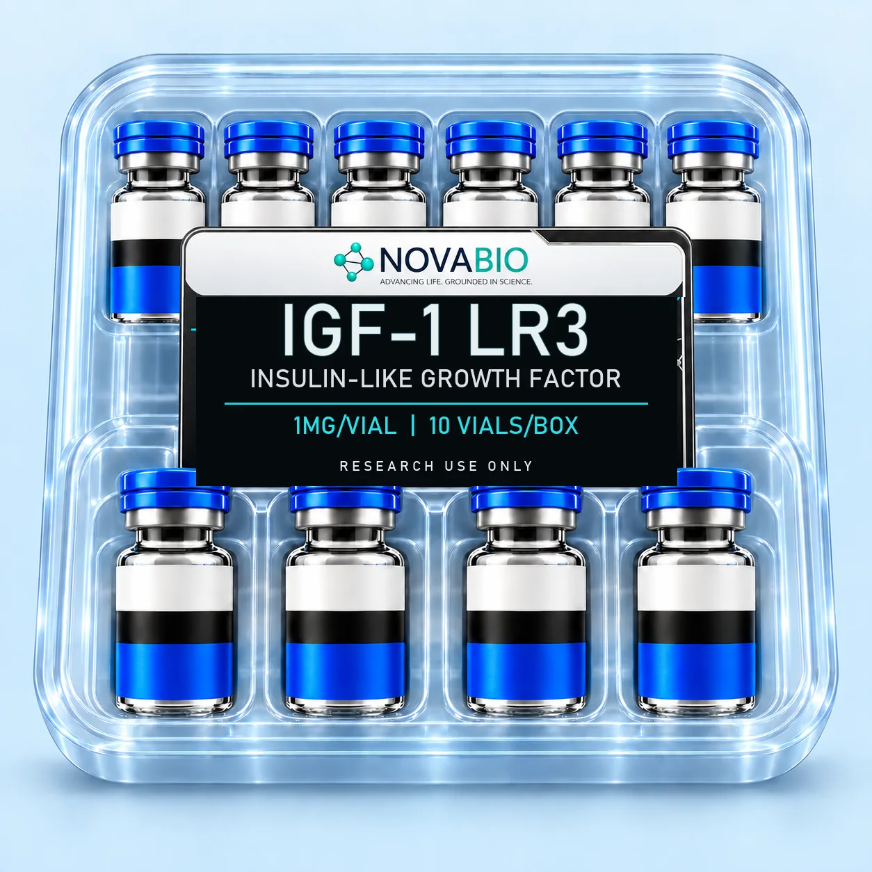 NOVABIO IGF-1 LR3 1MG per vial, 10 VIALS research product