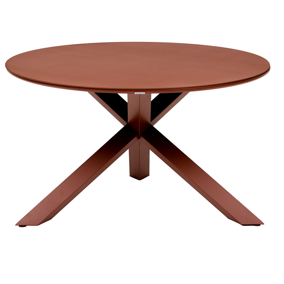 Mesa ORYON redonda acajou alumínio