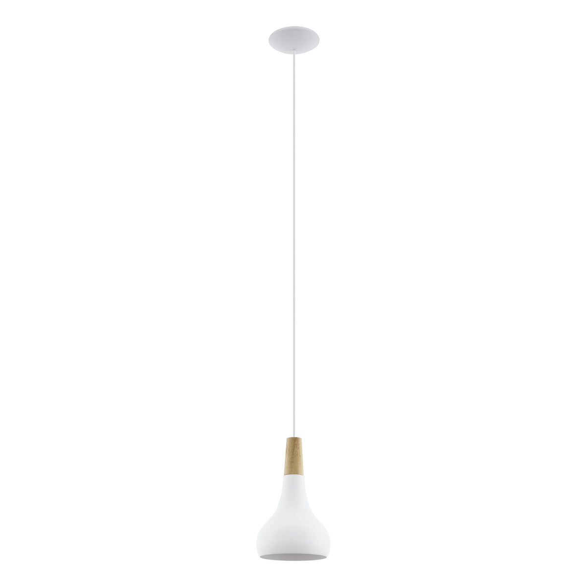 EGLO hanglamp Sabinar - e27 - ø 18 cm - wit/bruin