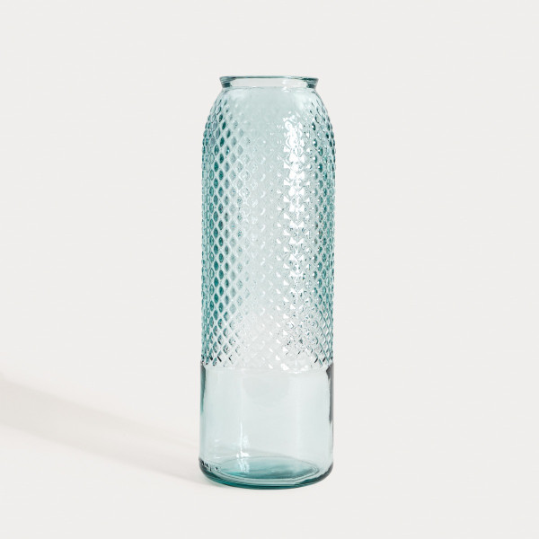 Wazon MIKKA transparentny ze szkła z recyklingu 45 cm HOMLA