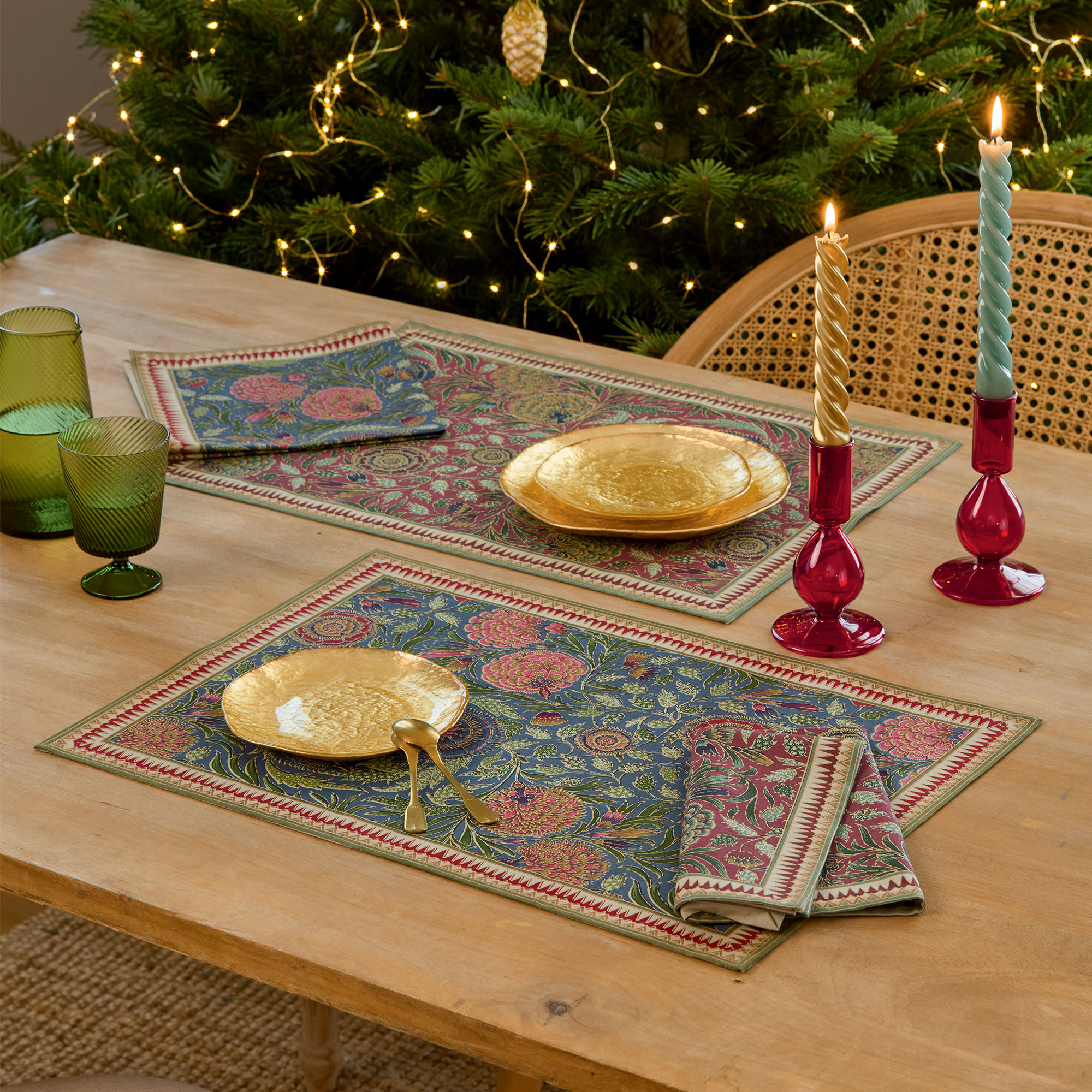 Lot de 2 serviettes de tableDîner en fête