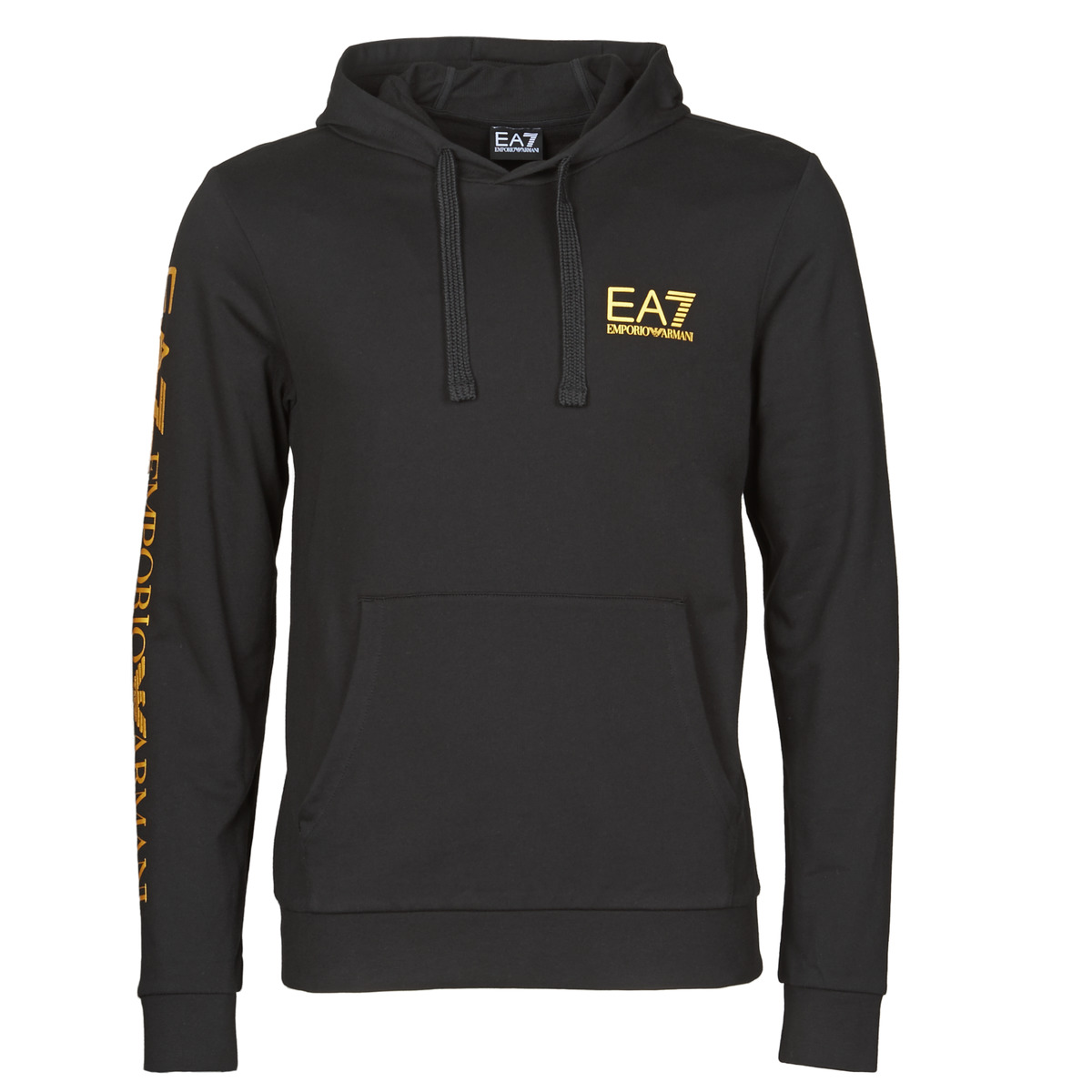 Emporio Armani EA7 - TRAIN LOGO SERIES M HOODIE RN COFT - Black